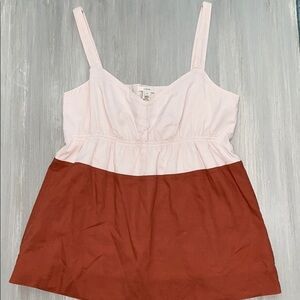 J.Crew Cotton Color Block Tank with Liner